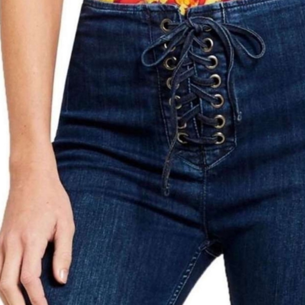 Free People Jeans l Lace Up Skinny